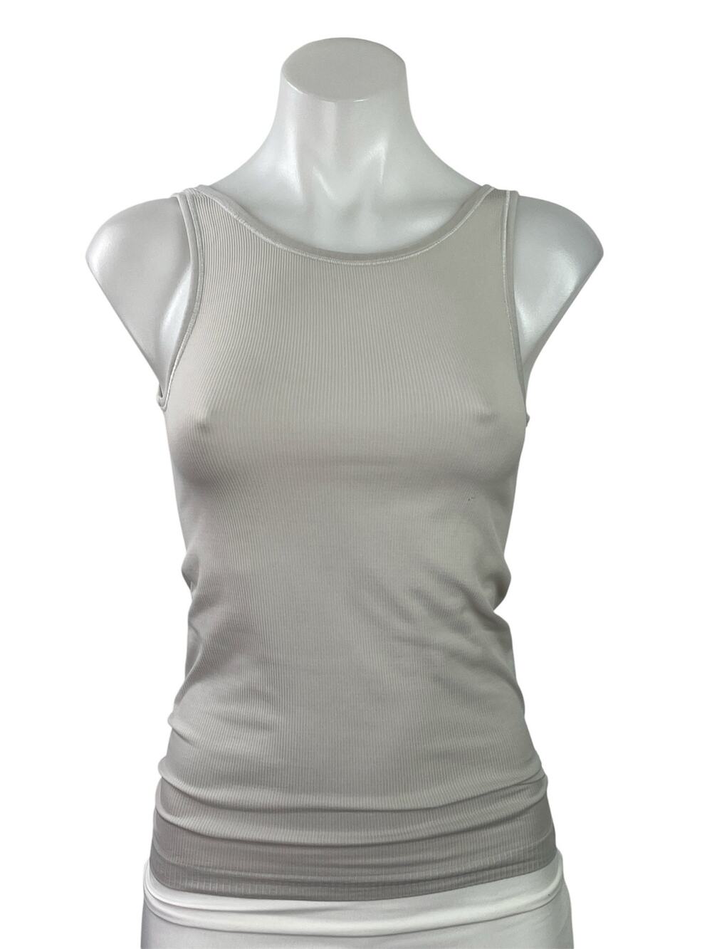Lululemon Womens Gray Ribbed Sleeveless Activewear Athletic Gym Tank Top Size S
